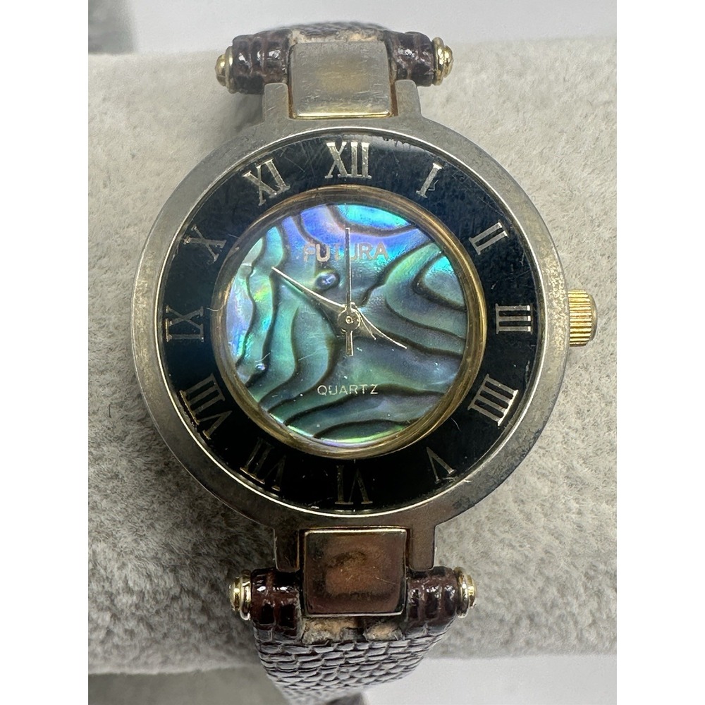Futura Vintage Abalone‎ 4343 New Batteries Ladies Watch 25MM 6.75" G65